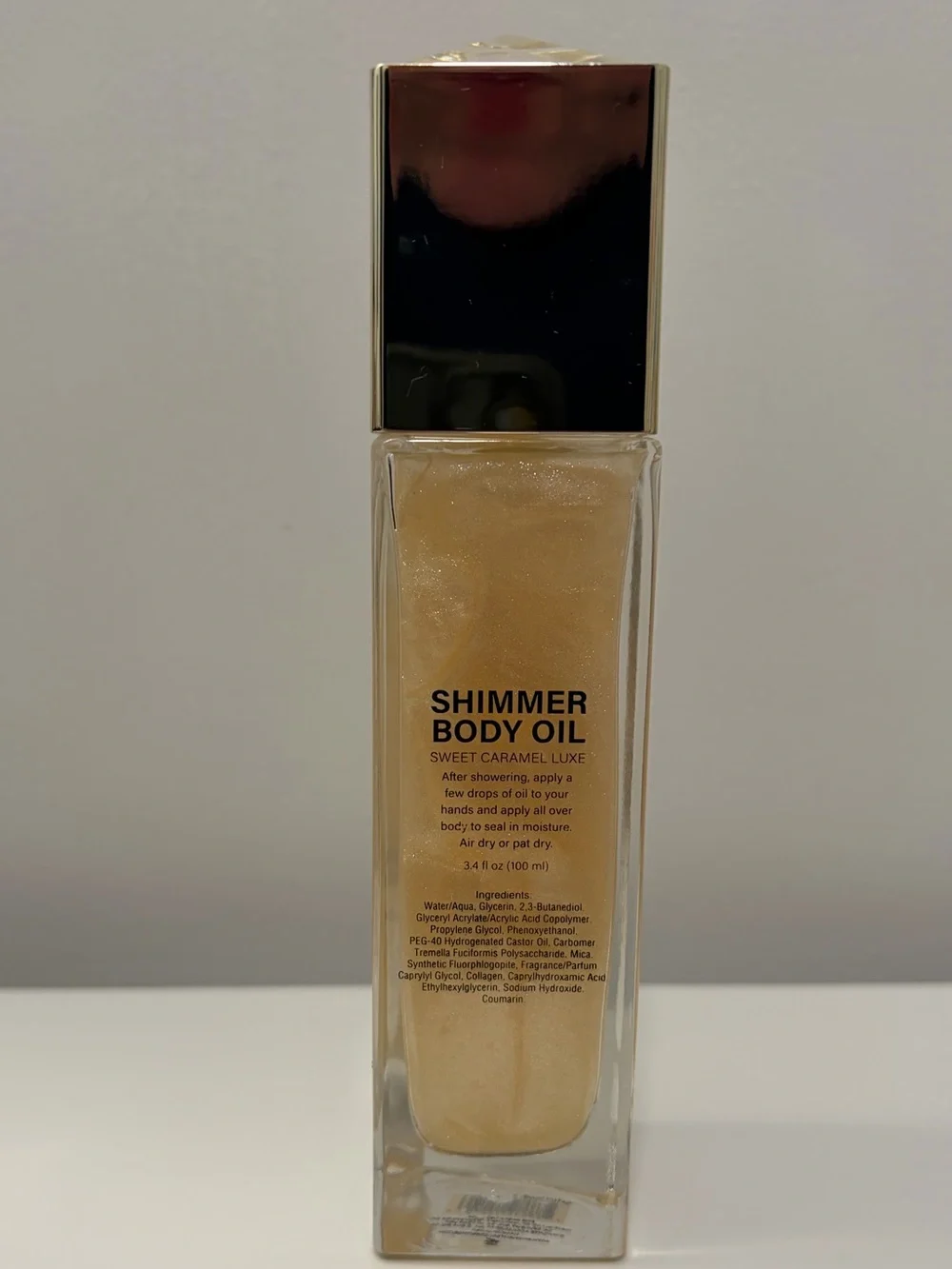 Saks Fifth Avenue Sweet Caramel Luxe Shimmer Body Oil (3.4oz/100mL) - New